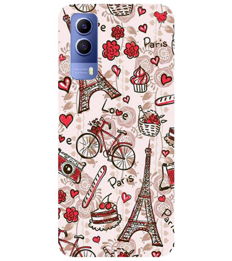 D2109-Love In Paris Back Cover for vivo Y53s