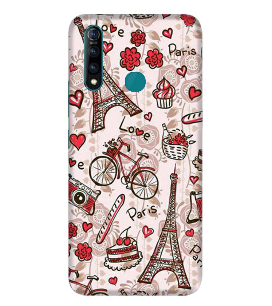 D2109-Love In Paris Back Cover for Vivo Z1 Pro