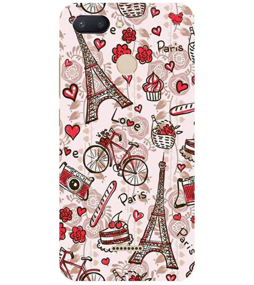 D2109-Love In Paris Back Cover for Xiaomi Redmi 6