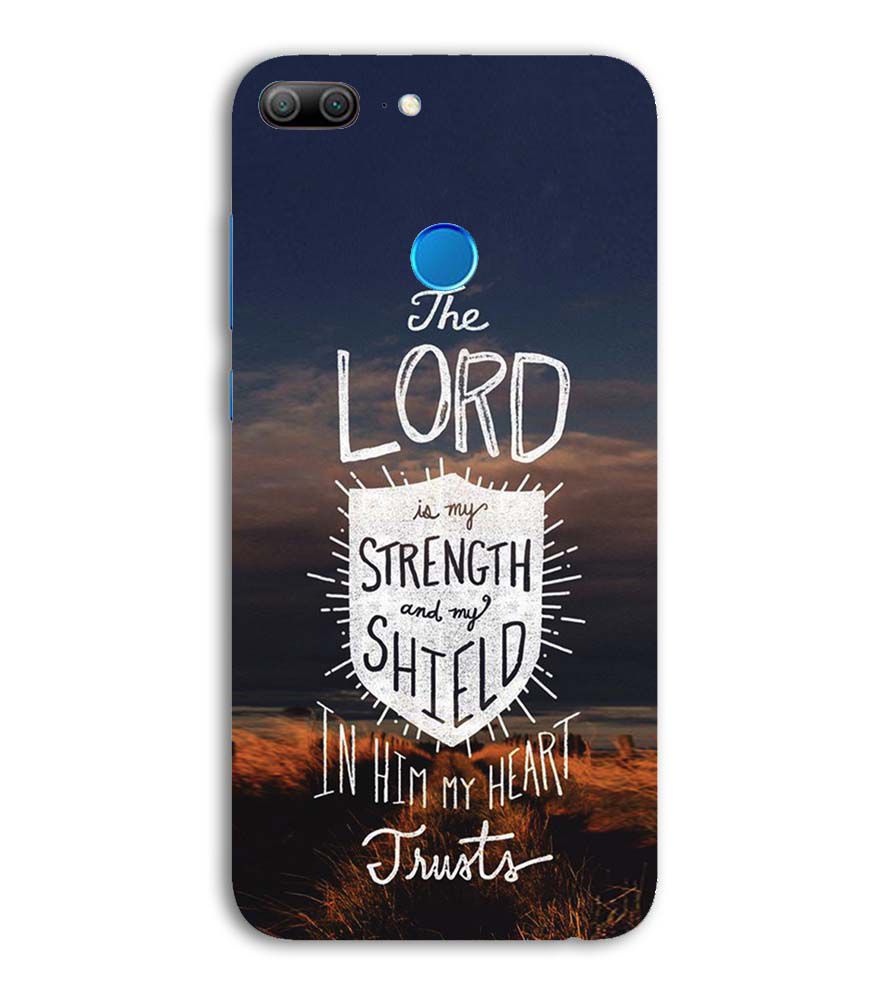 D2206-In Lord My Heart Trusts Back Cover for Honor 9 Lite