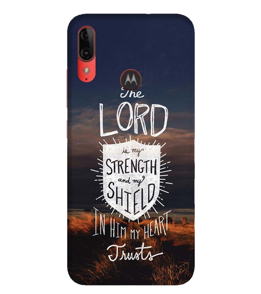 D2206-In Lord My Heart Trusts Back Cover for Motorola Moto E6s