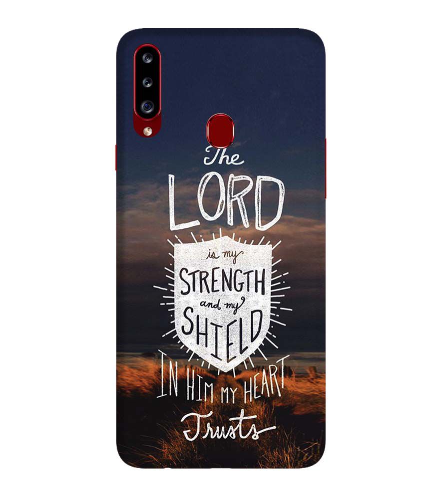 D2206-In Lord My Heart Trusts Back Cover for Samsung Galaxy A20s