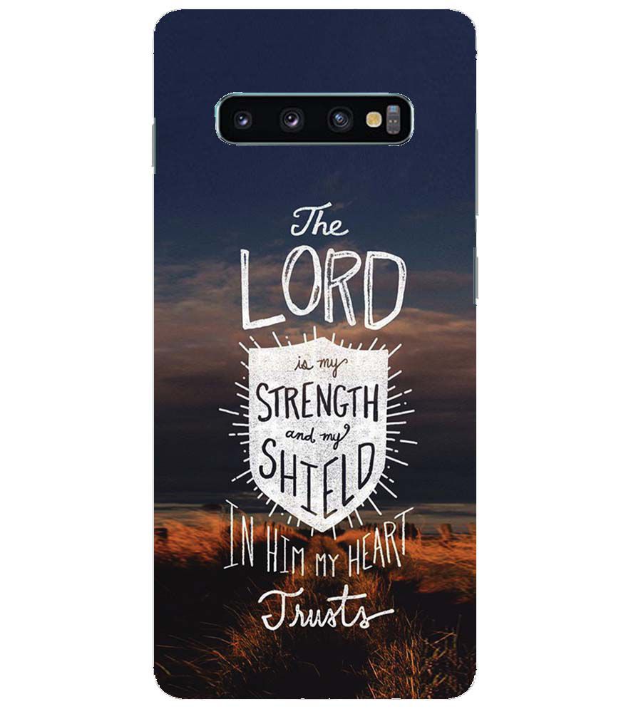D2206-In Lord My Heart Trusts Back Cover for Samsung Galaxy S10+ (Plus with 6.4 Inch Screen)