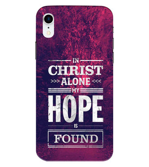 D2208-In Christ I Find Hope Back Cover for Apple iPhone XR