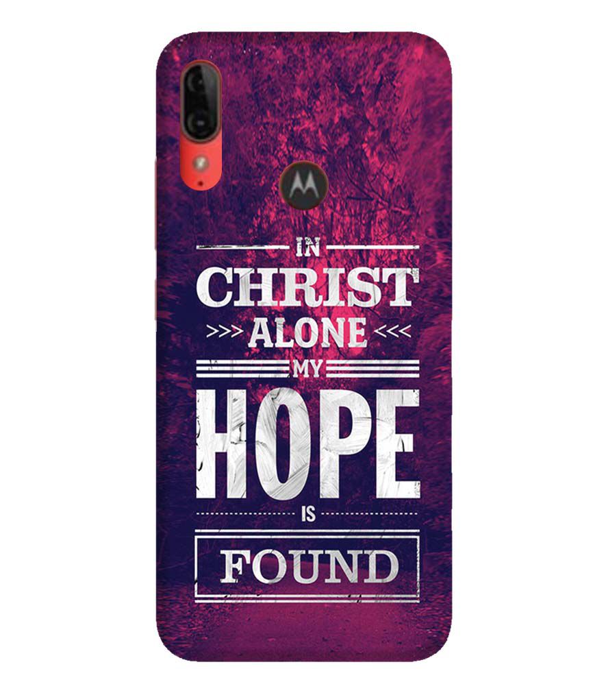 D2208-In Christ I Find Hope Back Cover for Motorola Moto E6s