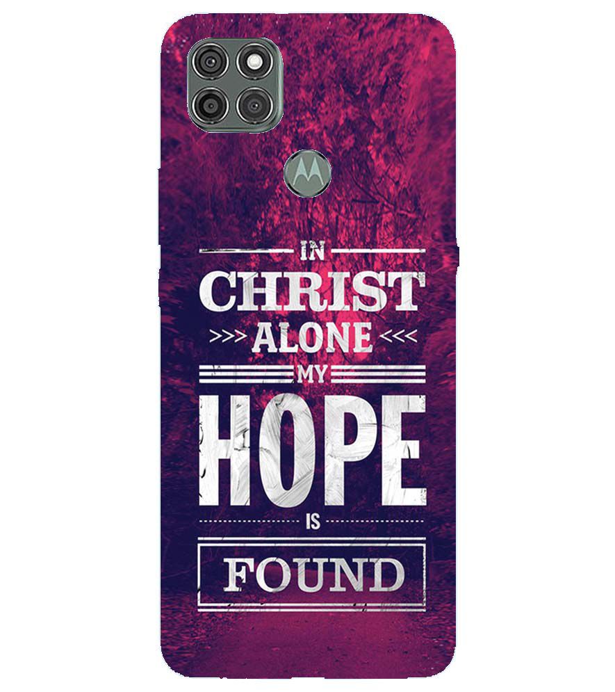 D2208-In Christ I Find Hope Back Cover for Motorola Moto G9 Power