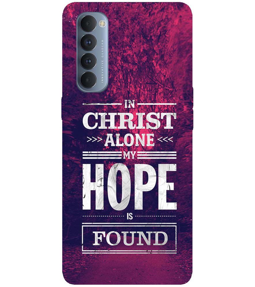 D2208-In Christ I Find Hope Back Cover for Oppo Reno4 Pro