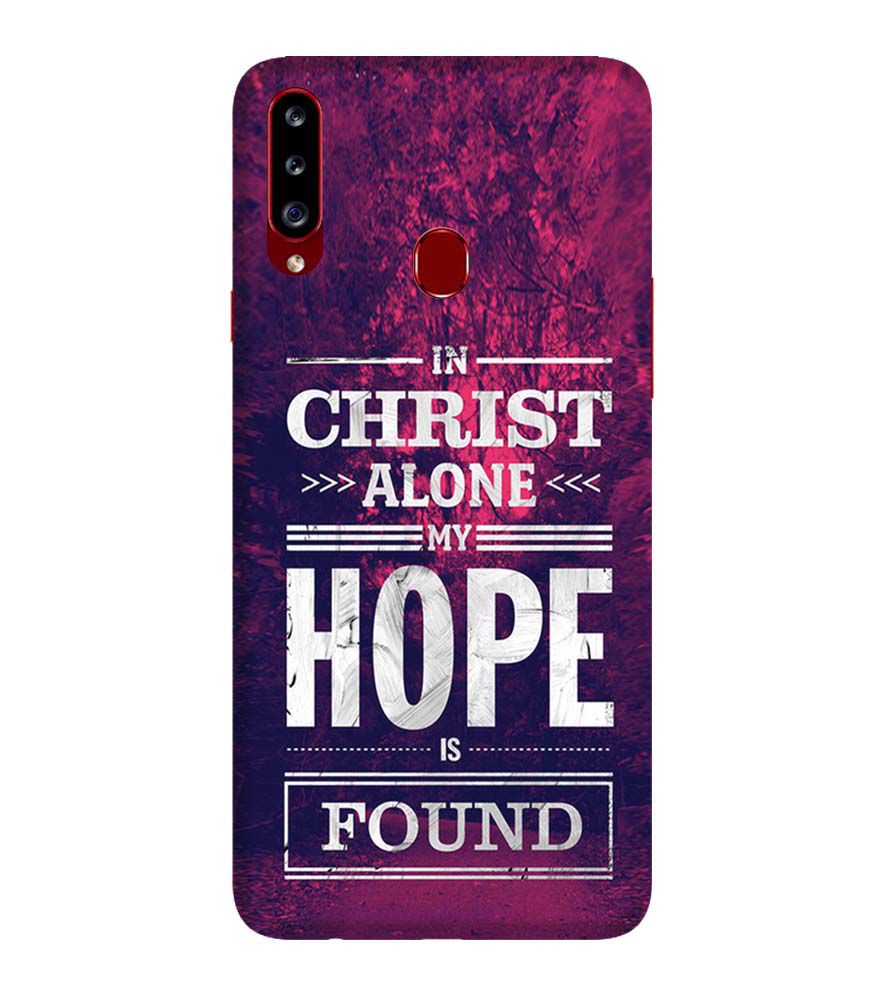 D2208-In Christ I Find Hope Back Cover for Samsung Galaxy A20s
