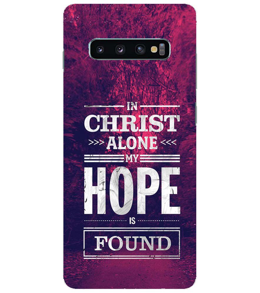D2208-In Christ I Find Hope Back Cover for Samsung Galaxy S10+ (Plus with 6.4 Inch Screen)