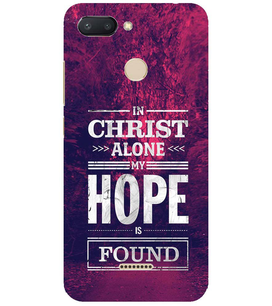 D2208-In Christ I Find Hope Back Cover for Xiaomi Redmi 6