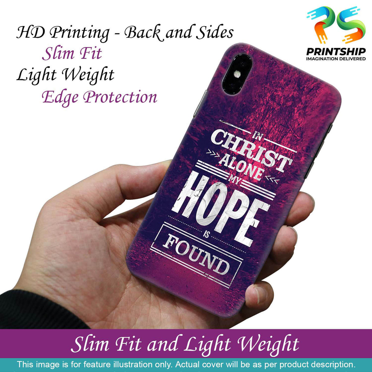 D2208-In Christ I Find Hope Back Cover for Samsung Galaxy A20s-Image2