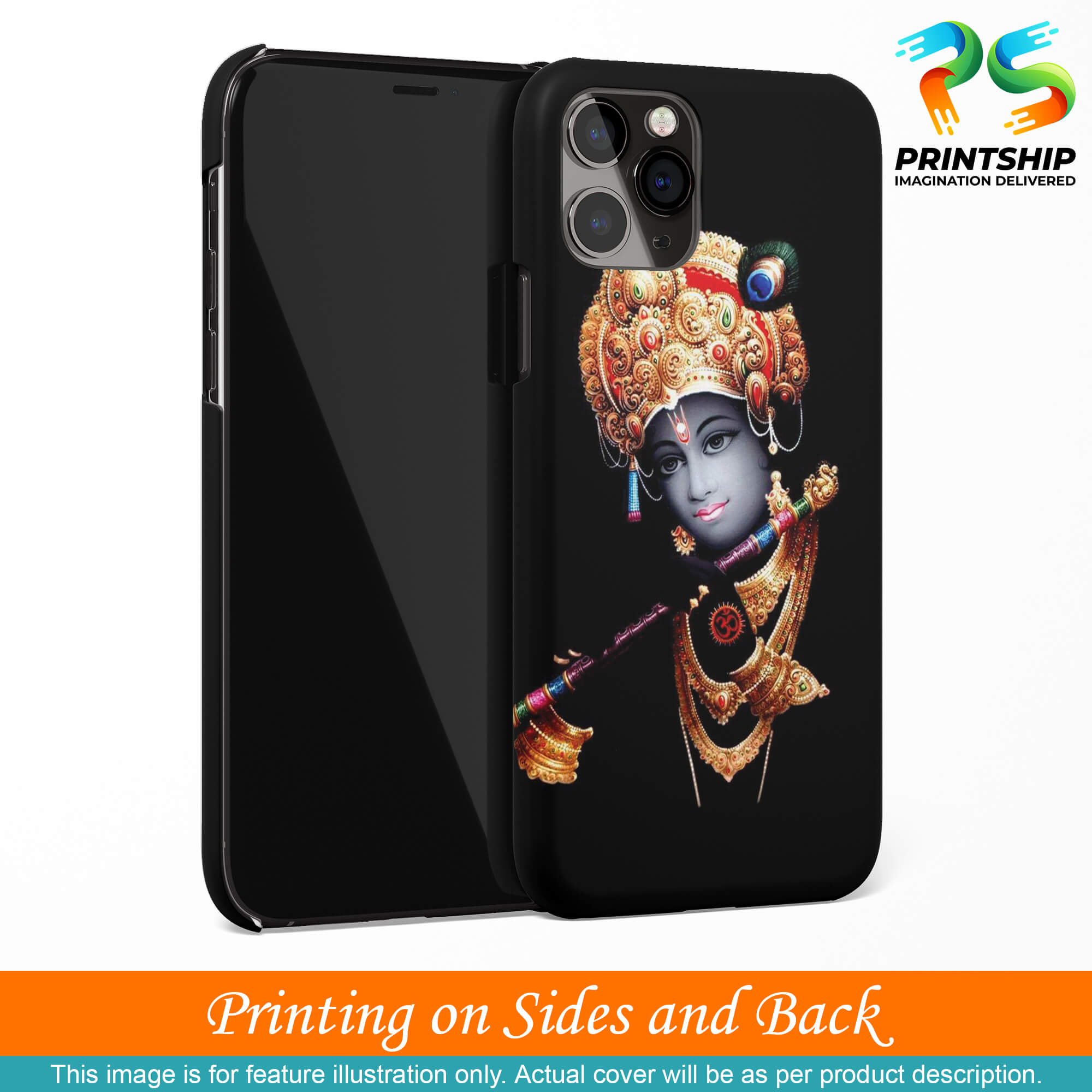 G0186-Lord Krishna Back Cover for Oppo F17 Pro-Image3