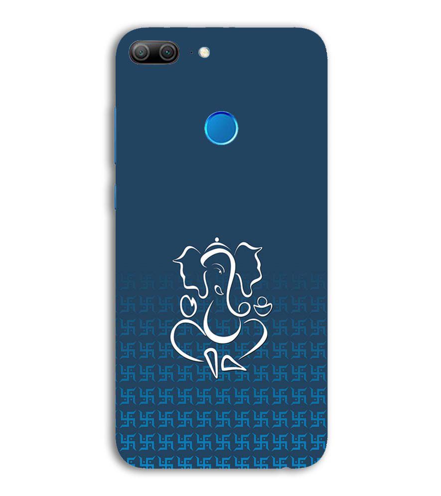 H0056-Swastik and Ganesha Back Cover for Honor 9 Lite