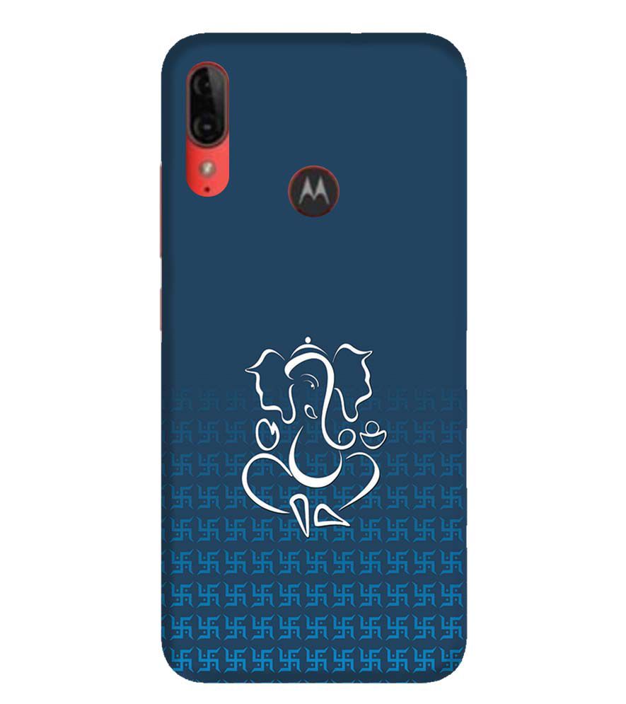 H0056-Swastik and Ganesha Back Cover for Motorola Moto E6s