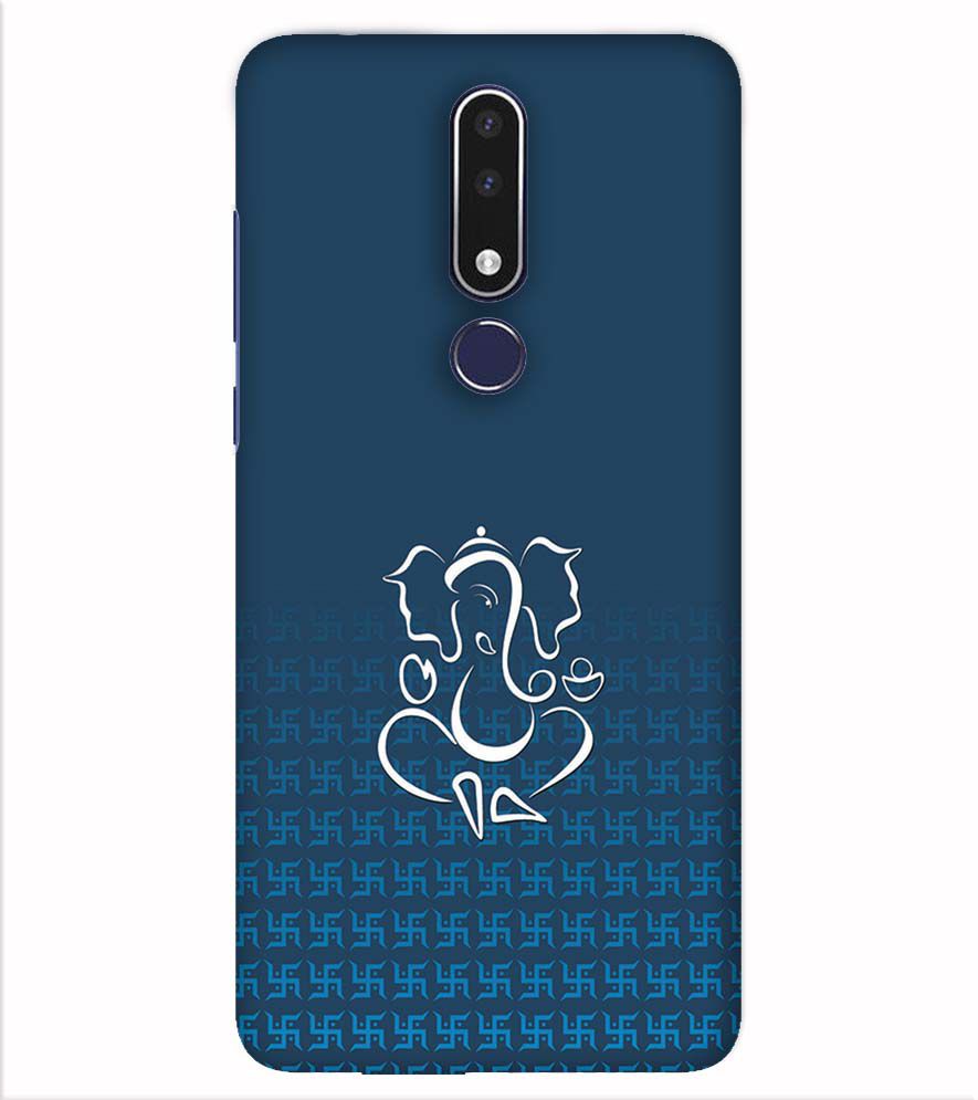 H0056-Swastik and Ganesha Back Cover for Nokia 7.1