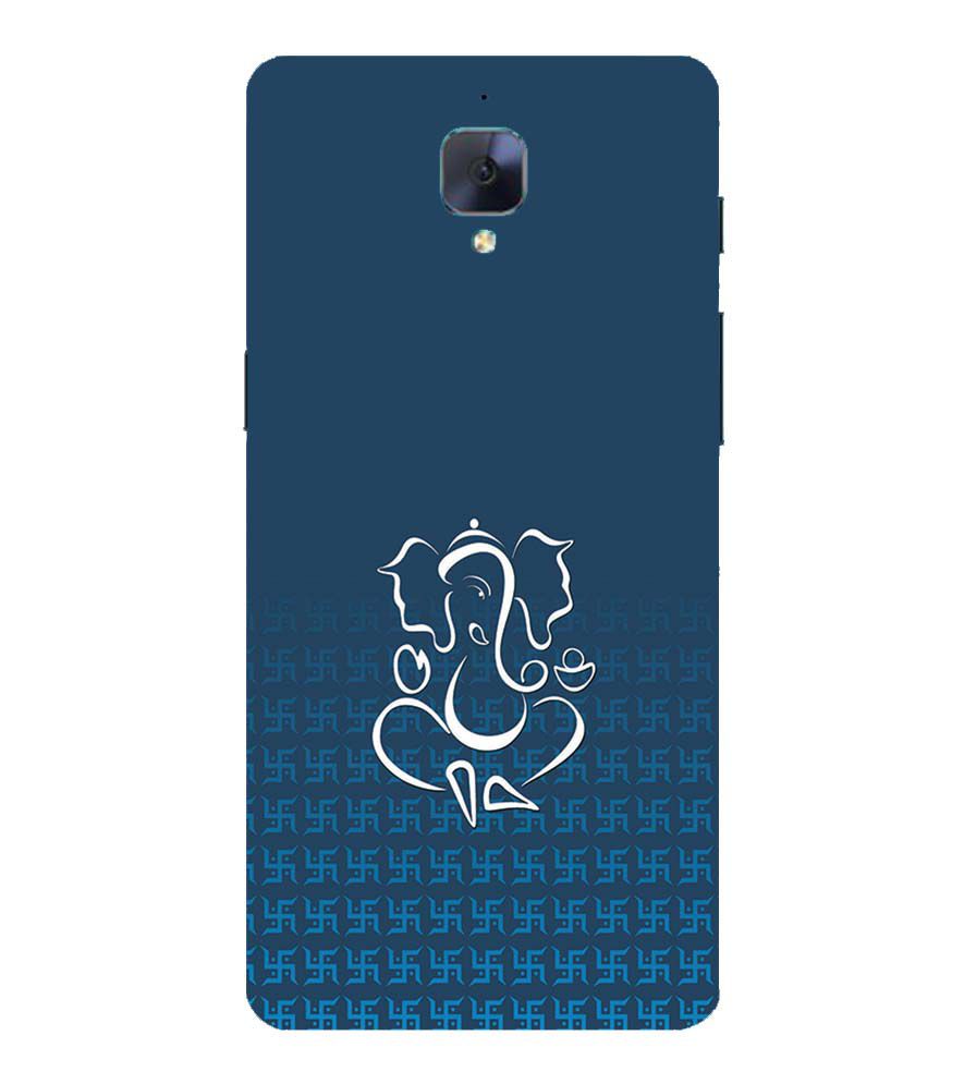 H0056-Swastik and Ganesha Back Cover for OnePlus 3 and OnePlus 3T