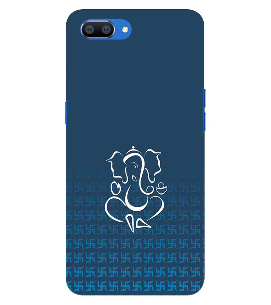 H0056-Swastik and Ganesha Back Cover for Oppo A5
