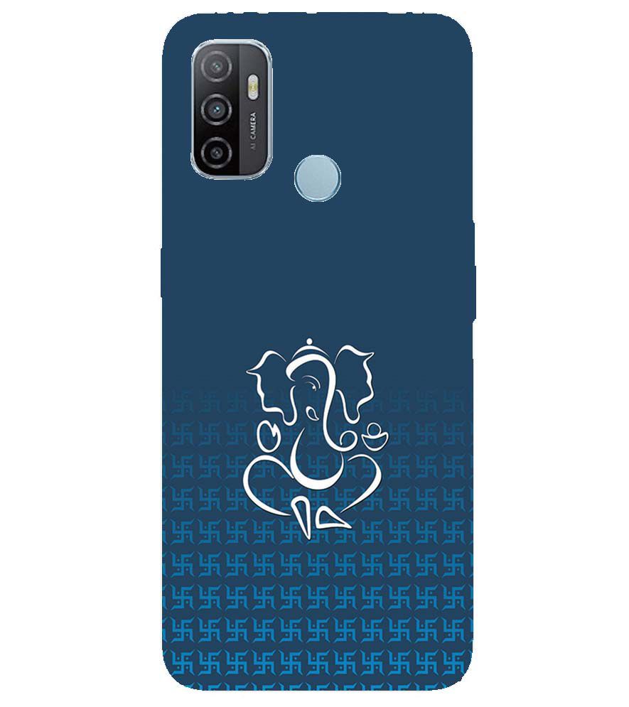 H0056-Swastik and Ganesha Back Cover for Oppo A53