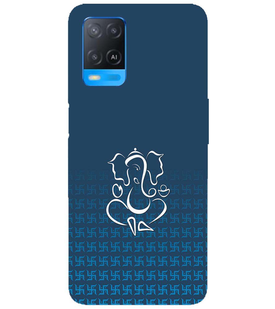 H0056-Swastik and Ganesha Back Cover for Oppo A54
