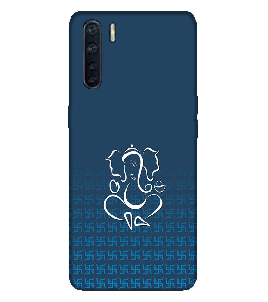 H0056-Swastik and Ganesha Back Cover for Oppo F15
