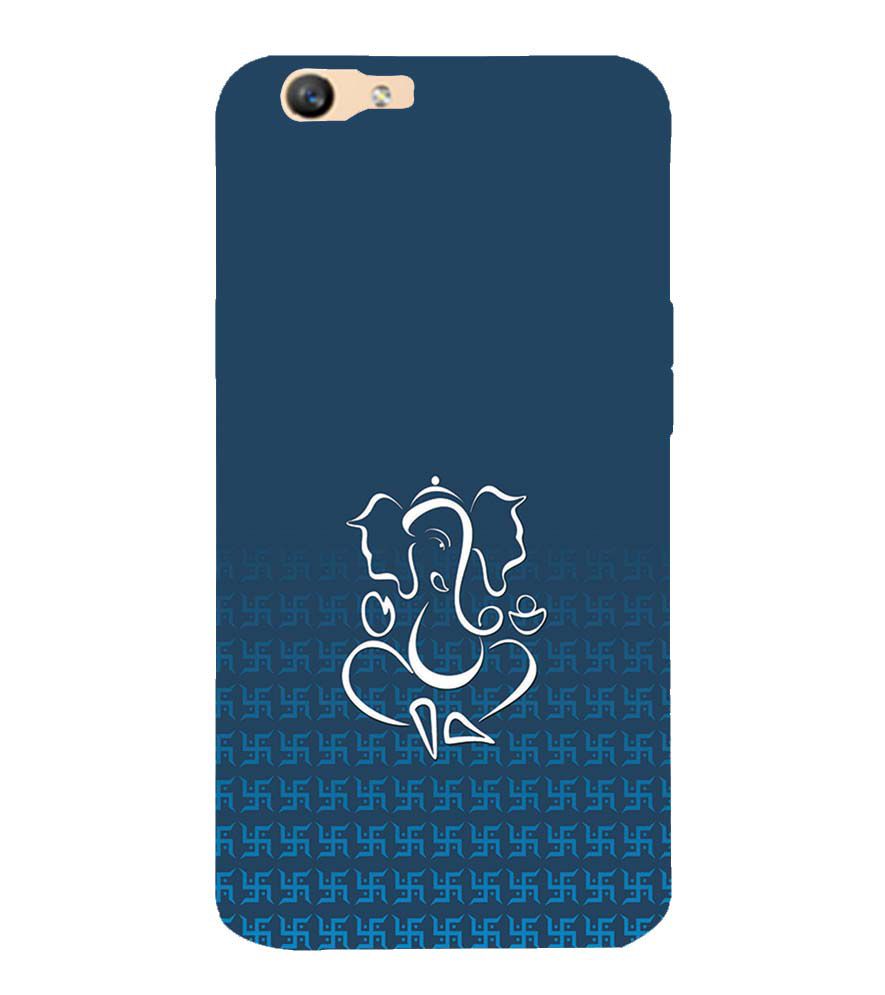 H0056-Swastik and Ganesha Back Cover for Oppo F1s : A59