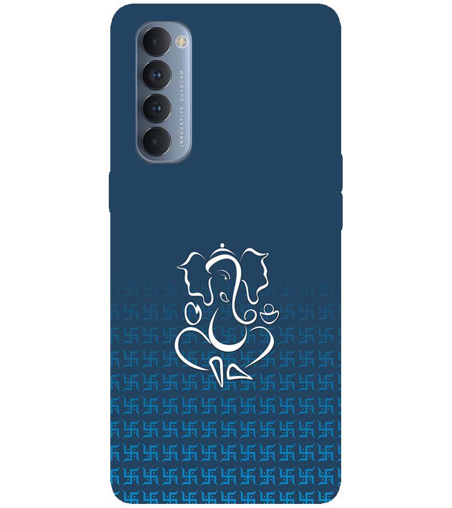 H0056-Swastik and Ganesha Back Cover for Oppo Reno4 Pro