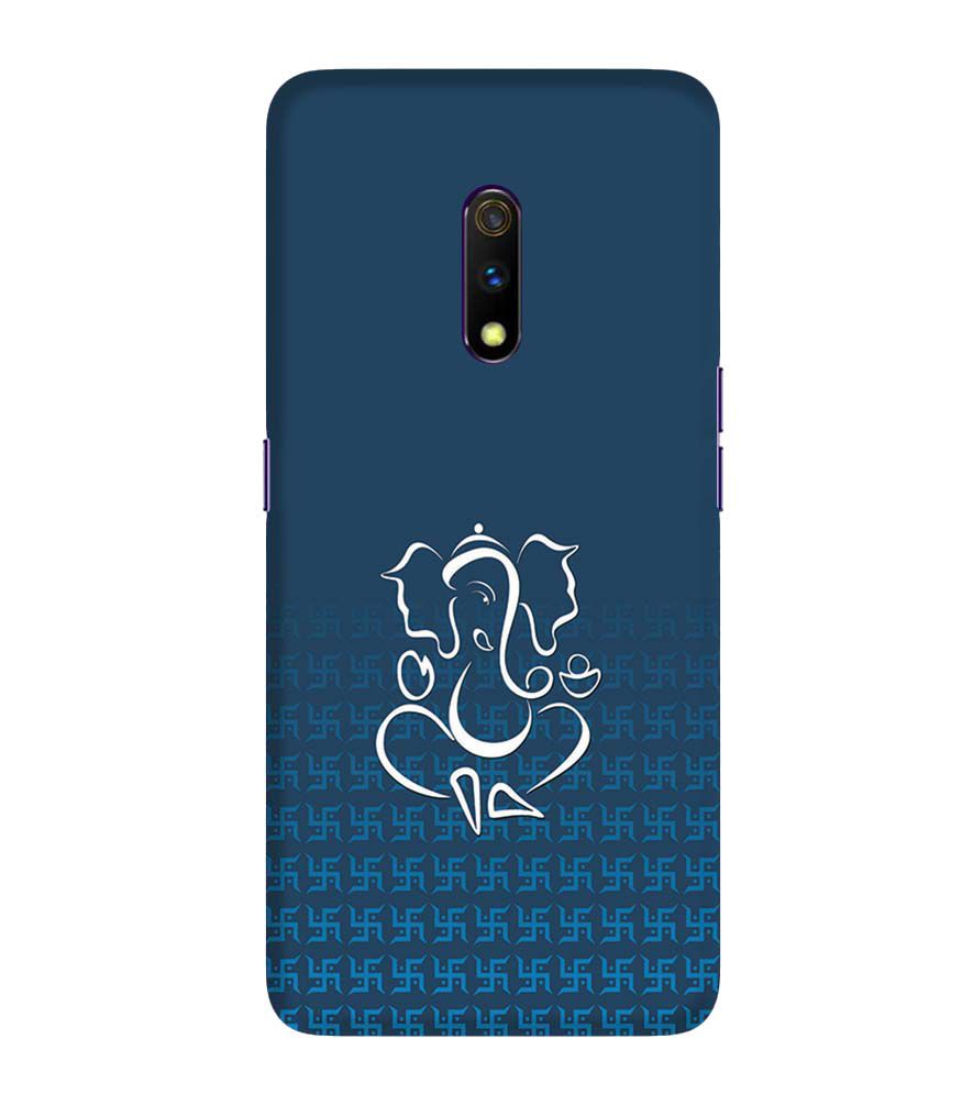 H0056-Swastik and Ganesha Back Cover for Realme X