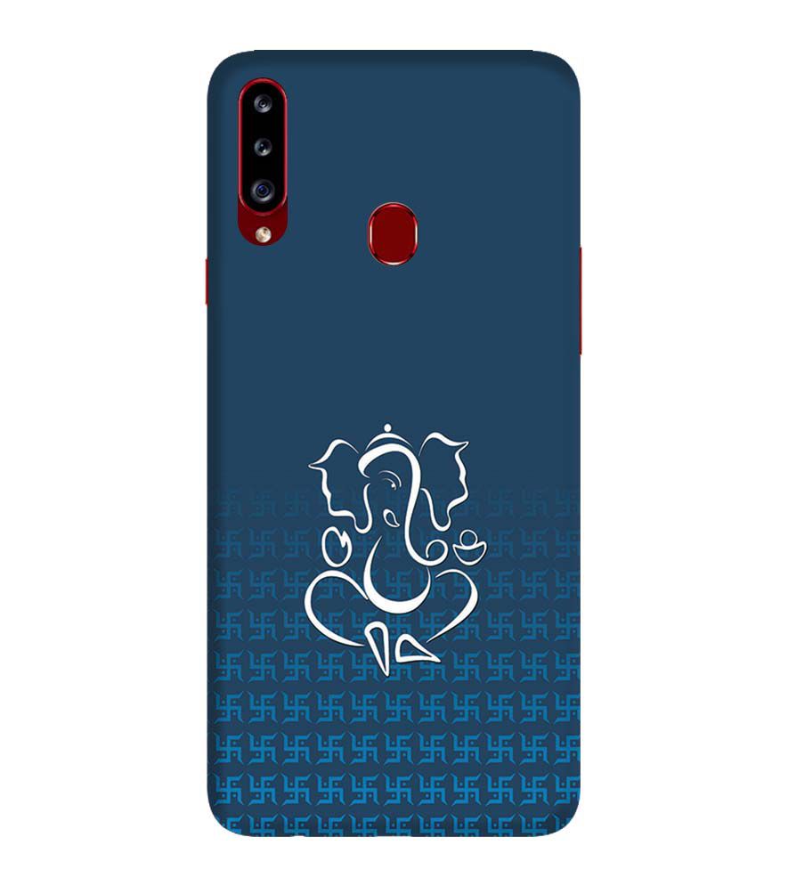H0056-Swastik and Ganesha Back Cover for Samsung Galaxy A20s
