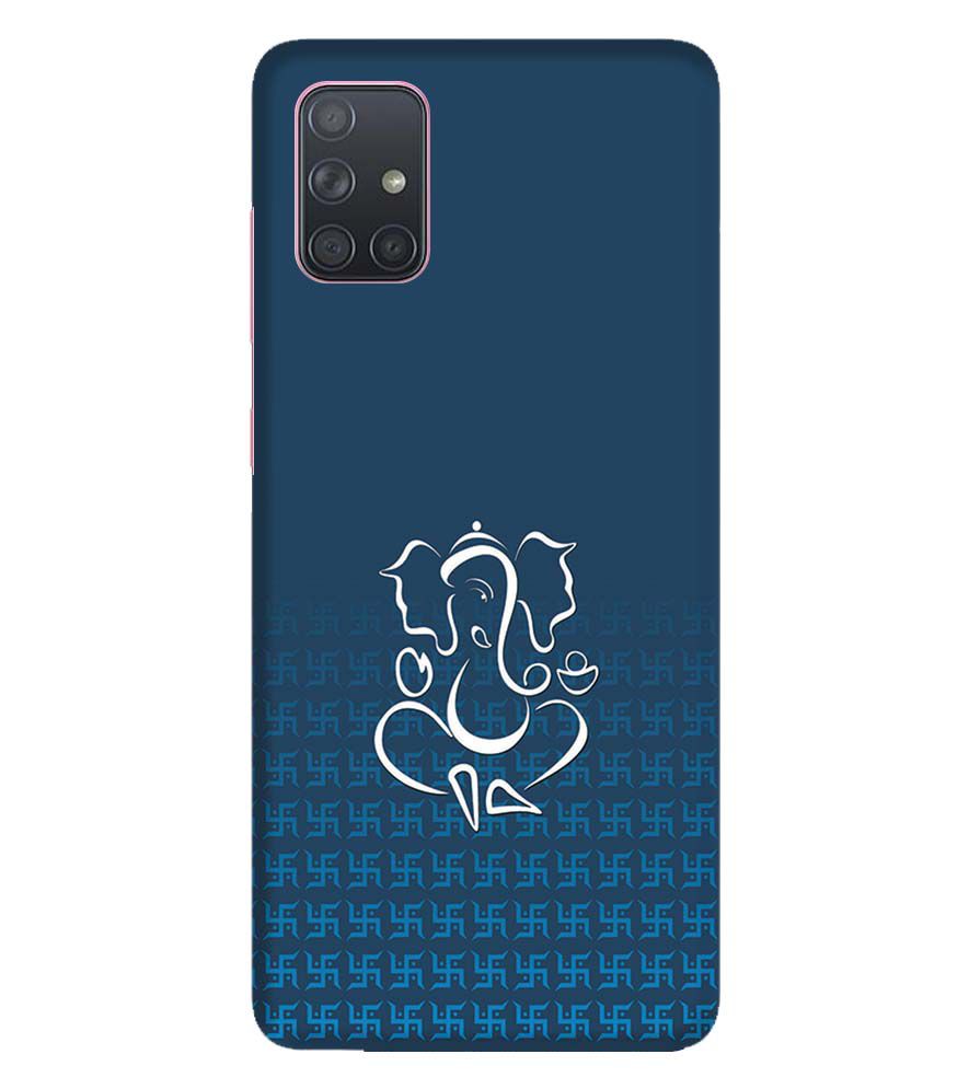 H0056-Swastik and Ganesha Back Cover for Samsung Galaxy A71