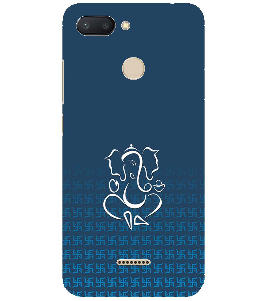 H0056-Swastik and Ganesha Back Cover for Xiaomi Redmi 6