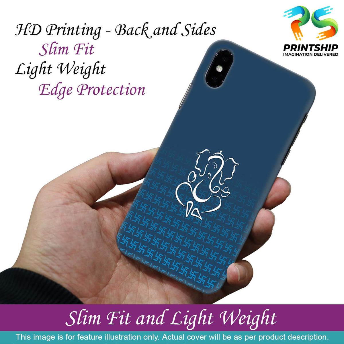 H0056-Swastik and Ganesha Back Cover for Huawei Honor 10i-Image2