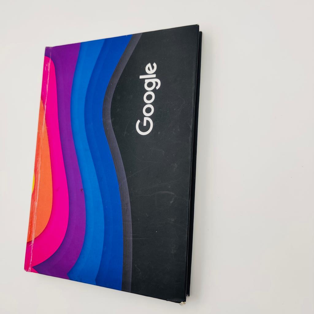 Google Hard Cover Note Book with raised UV