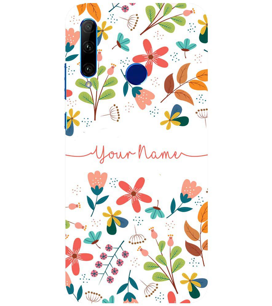 IK5002-Flower with Name Back Cover for Huawei Honor 10i