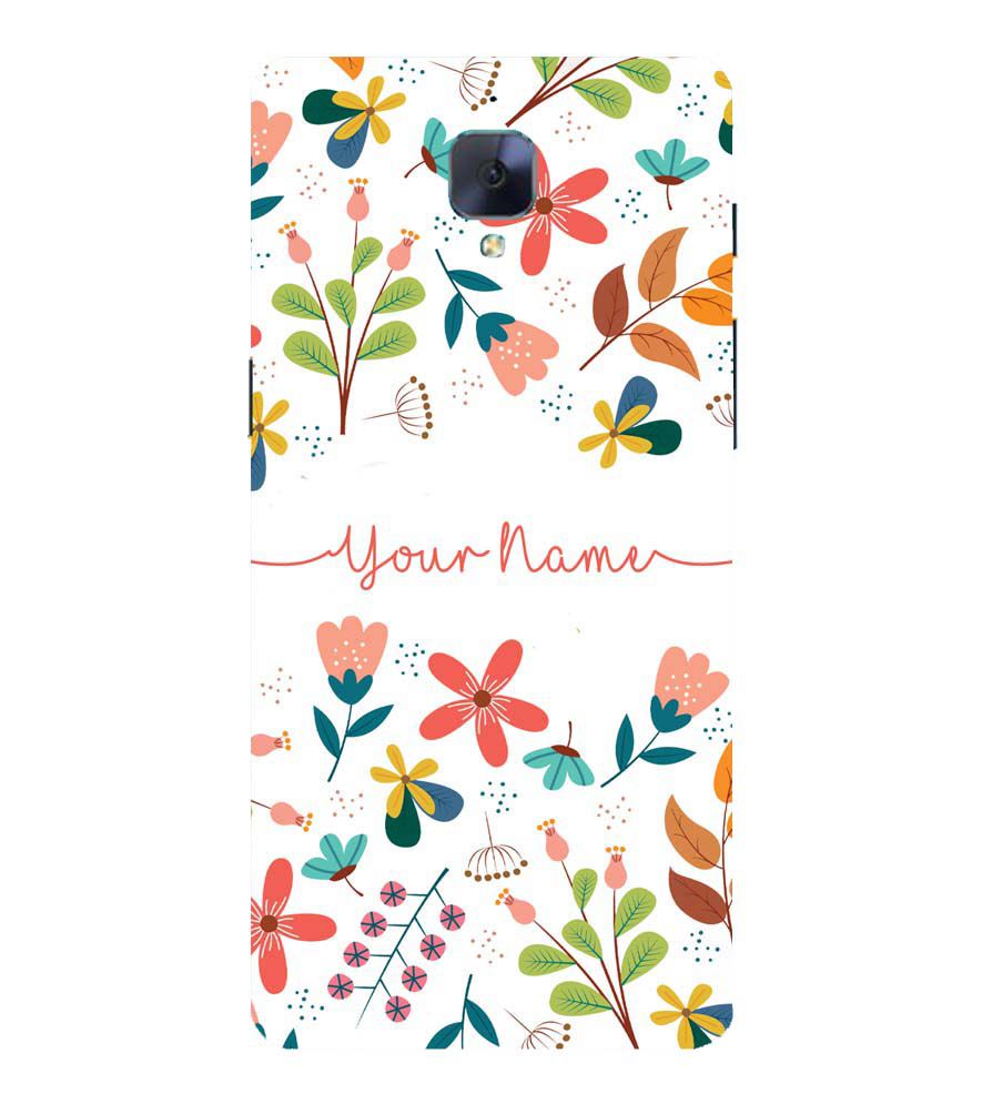 IK5002-Flower with Name Back Cover for OnePlus 3 and OnePlus 3T