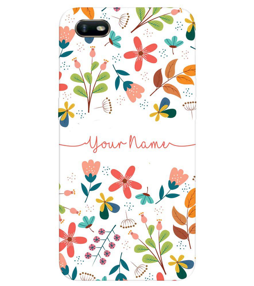 IK5002-Flower with Name Back Cover for Oppo A1k