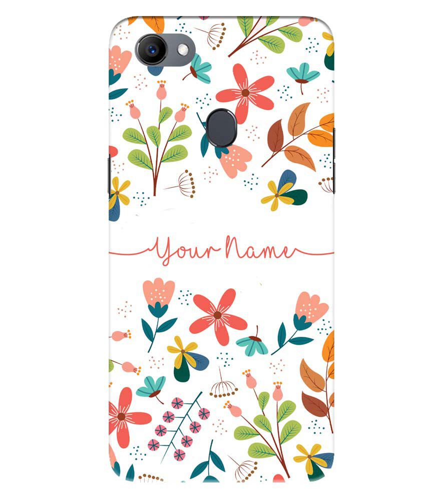 IK5002-Flower with Name Back Cover for Oppo F5 Plus