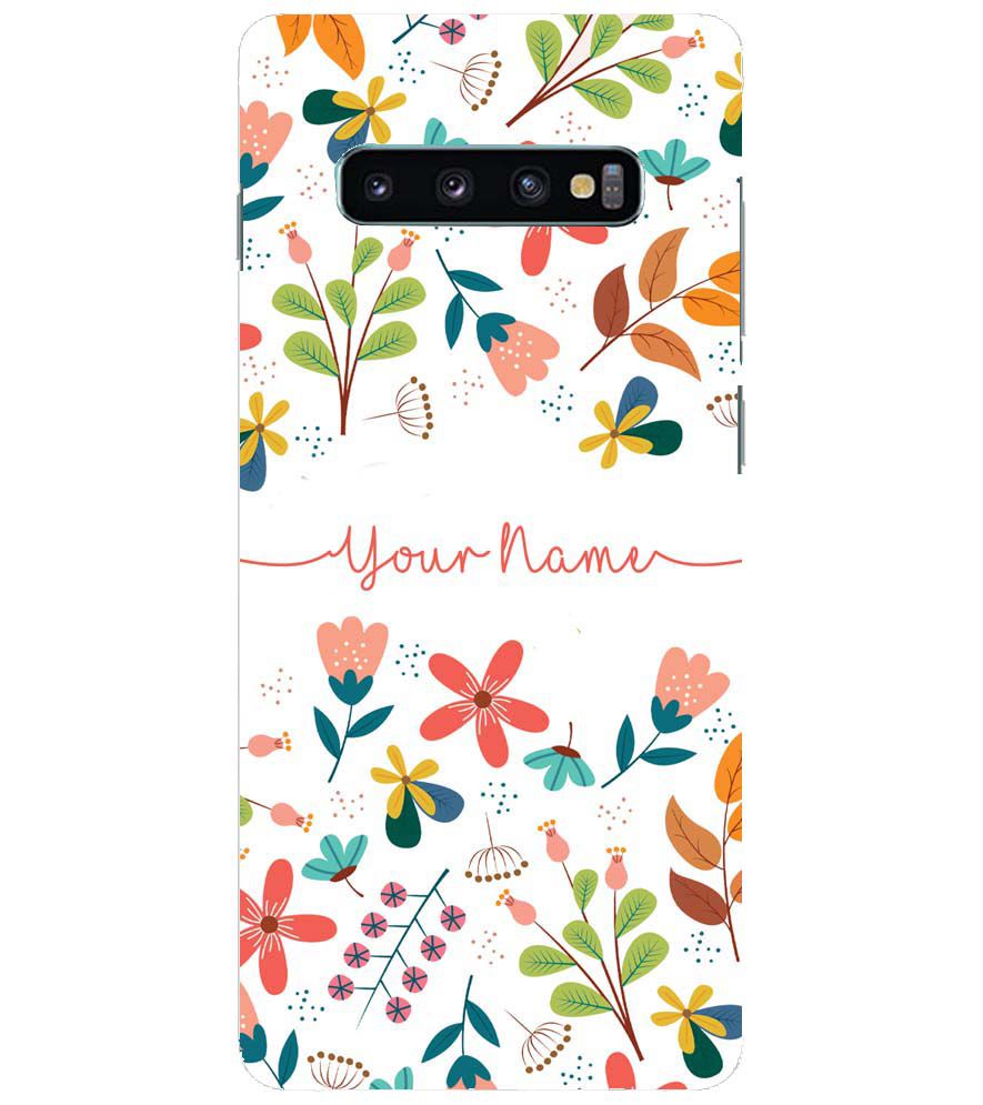 IK5002-Flower with Name Back Cover for Samsung Galaxy S10+ (Plus with 6.4 Inch Screen)