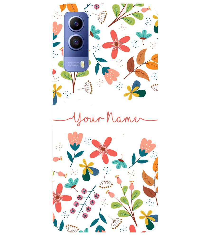 IK5002-Flower with Name Back Cover for vivo Y53s