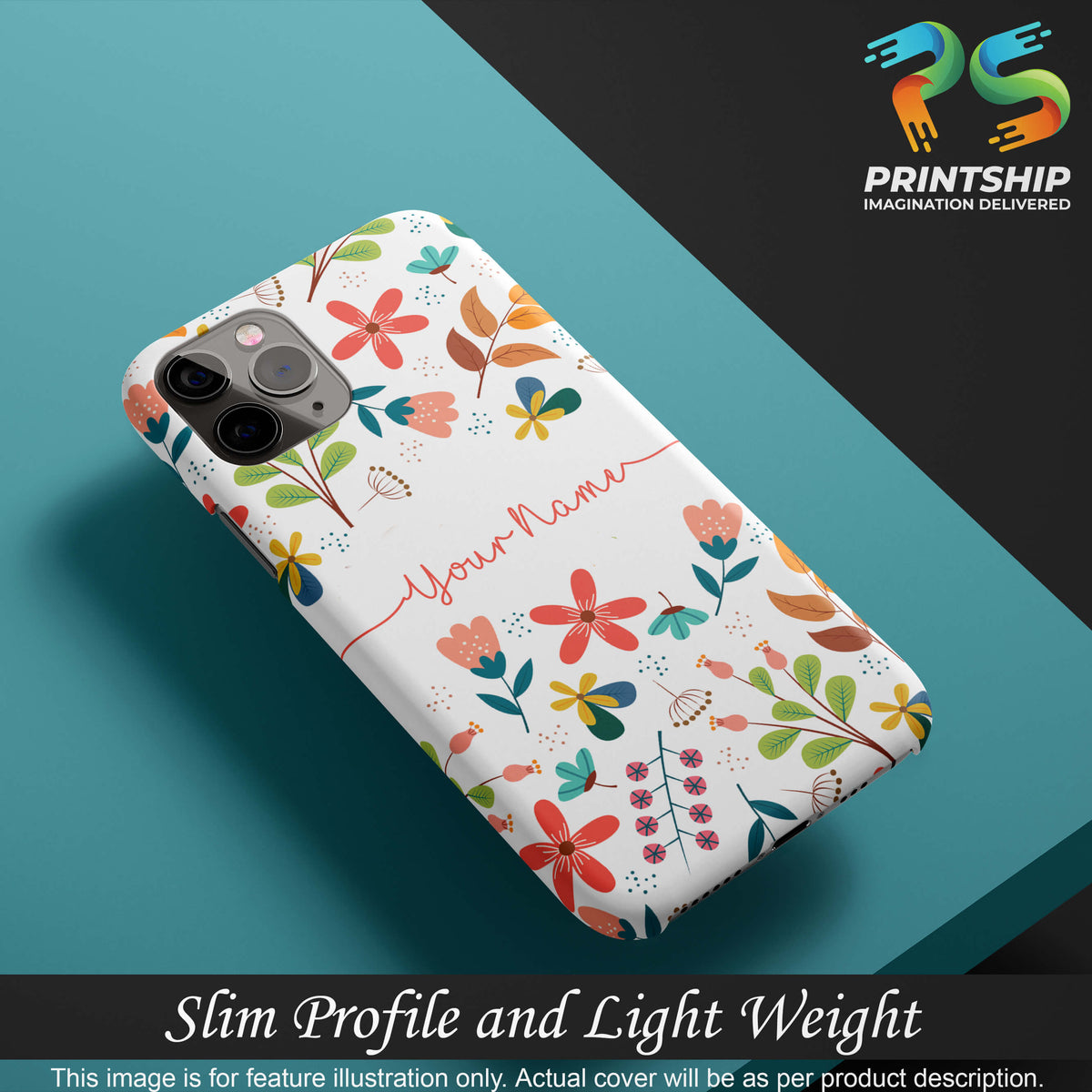 IK5002-Flower with Name Back Cover for Oppo A54-Image4