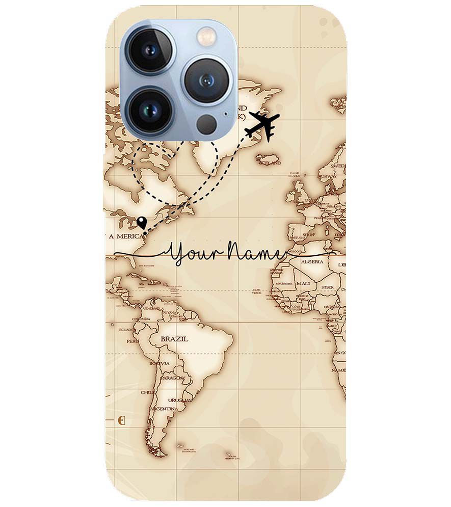 IK5003-World Map with Name Back Cover for Apple iPhone 13 Pro