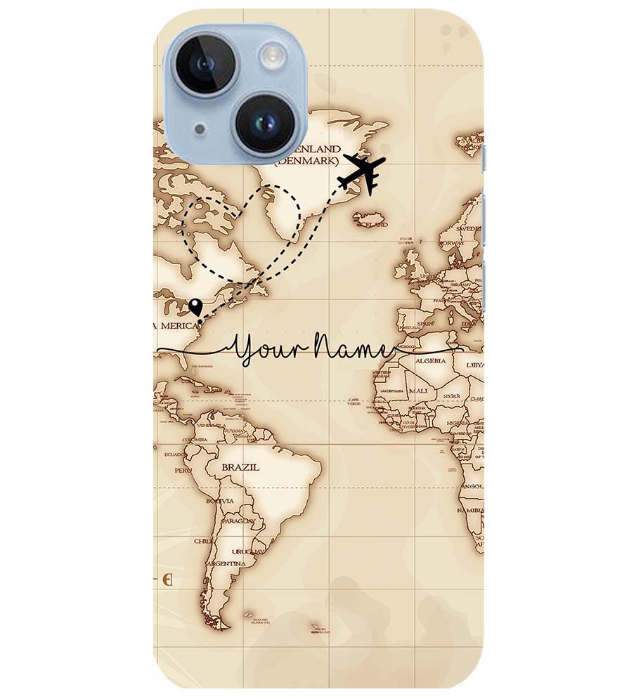 IK5003-World Map with Name Back Cover for Apple iPhone 14