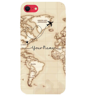 IK5003-World Map with Name Back Cover for Apple iPhone SE (2020)
