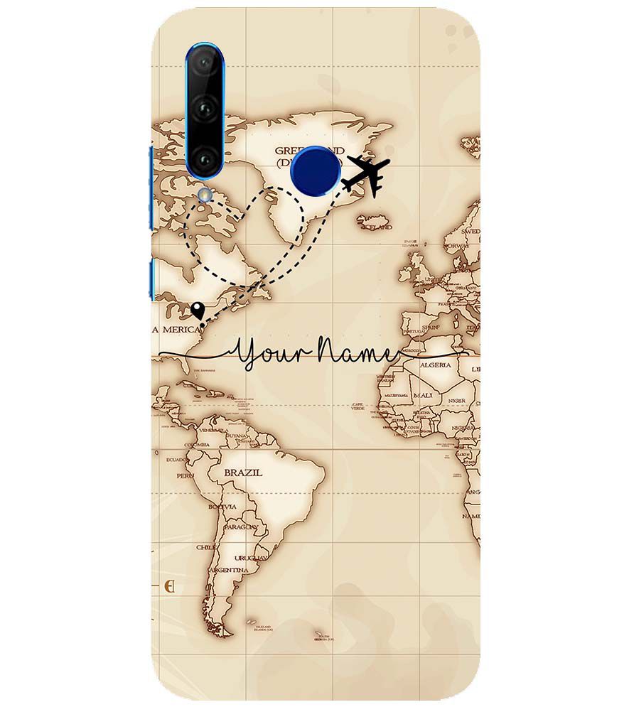 IK5003-World Map with Name Back Cover for Huawei Honor 10i