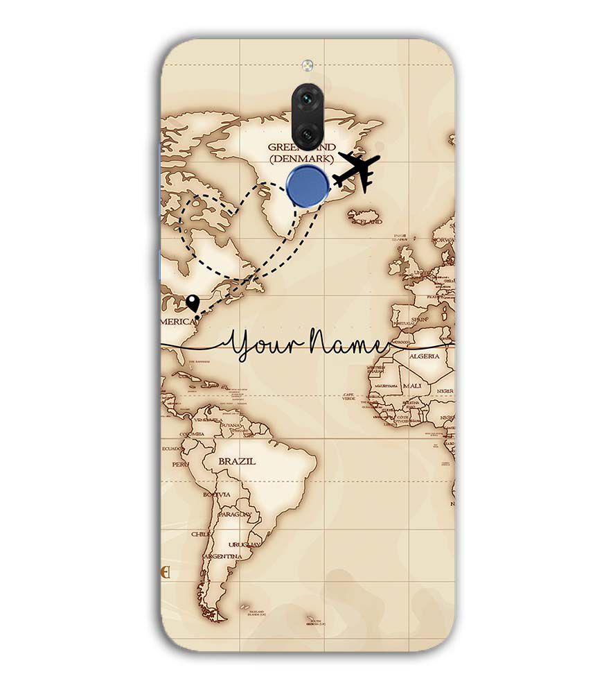 IK5003-World Map with Name Back Cover for Huawei Nova 2i