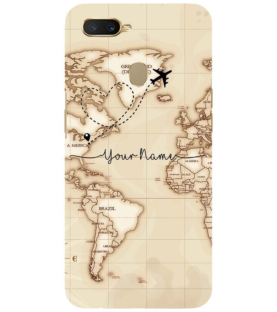 IK5003-World Map with Name Back Cover for Oppo A11K
