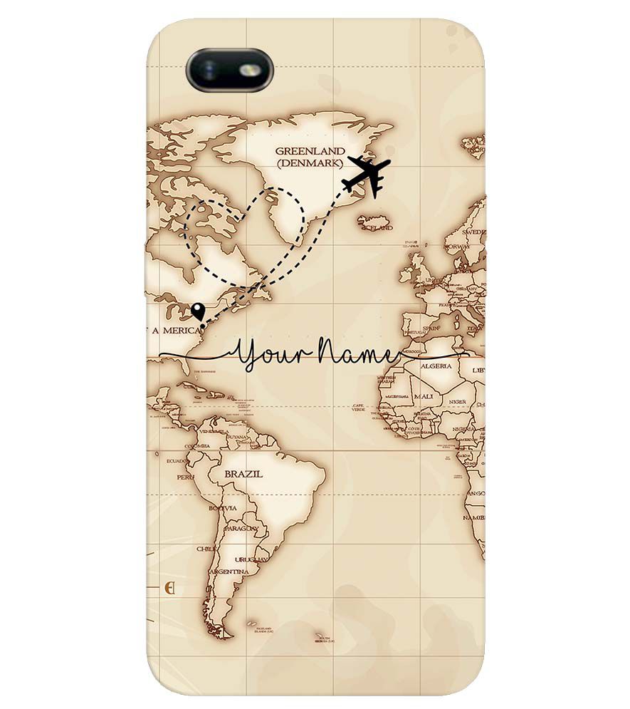 IK5003-World Map with Name Back Cover for Oppo A1k