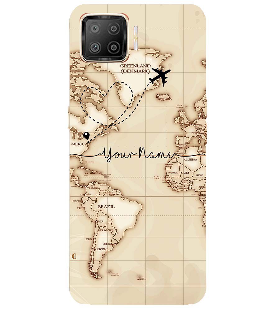 IK5003-World Map with Name Back Cover for Oppo F17