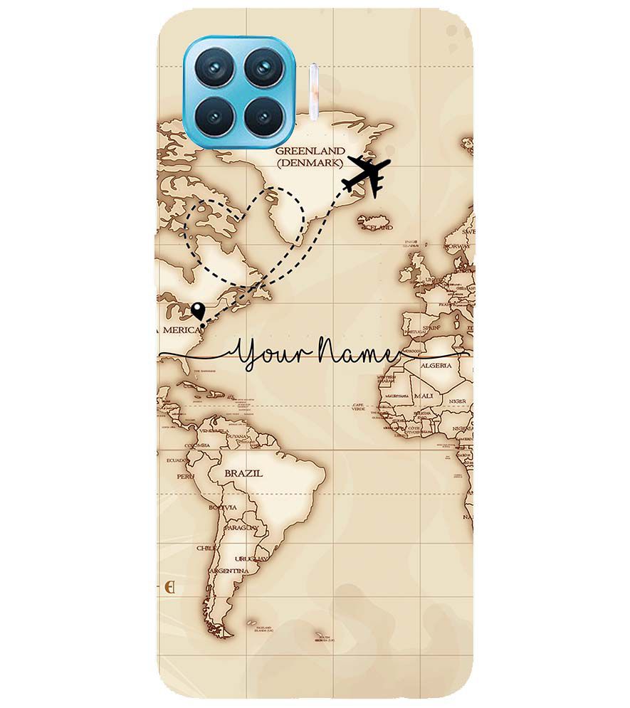 IK5003-World Map with Name Back Cover for Oppo F17 Pro