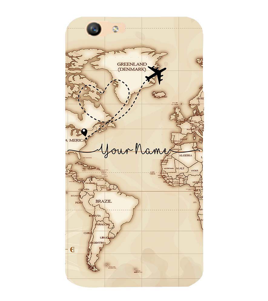 IK5003-World Map with Name Back Cover for Oppo F1s : A59