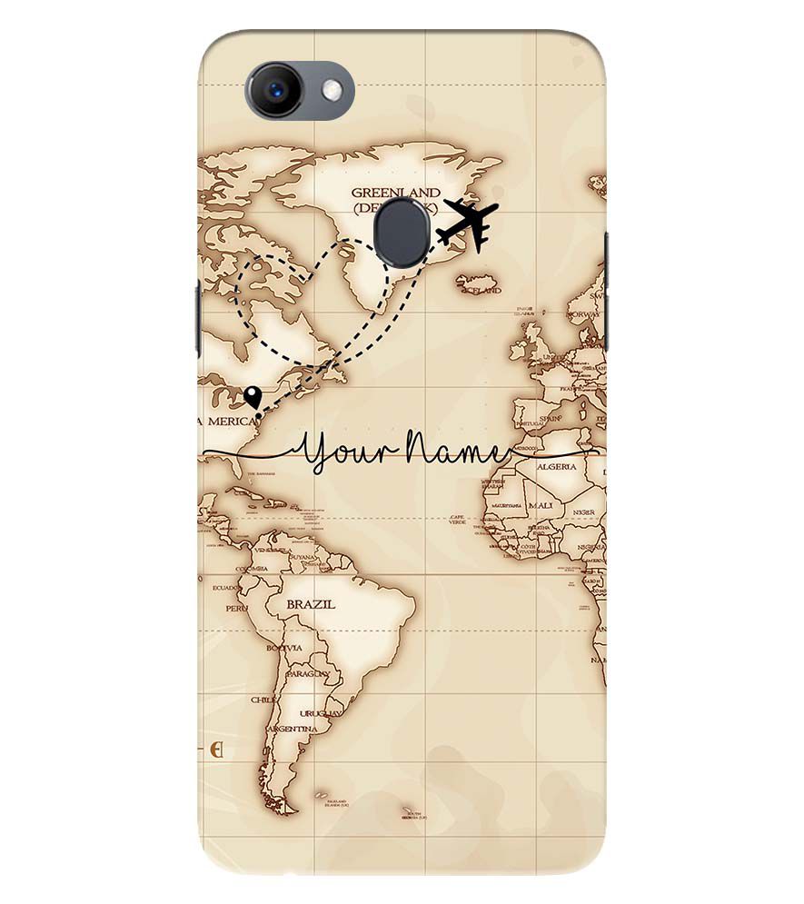 IK5003-World Map with Name Back Cover for Oppo F5 Plus